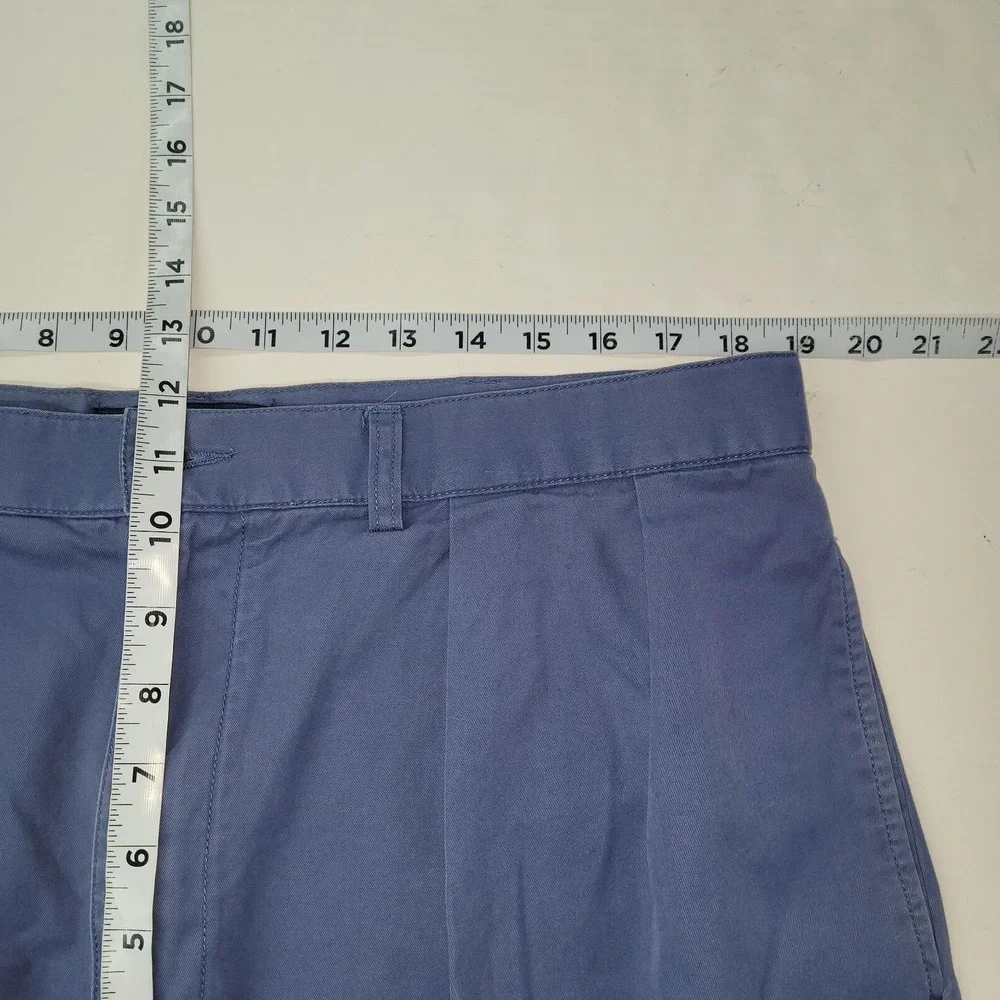 Polo Ralph Lauren Tyler Short Men 38 Blue 8.5 in Pleated Vintage 90 Preppy Chino